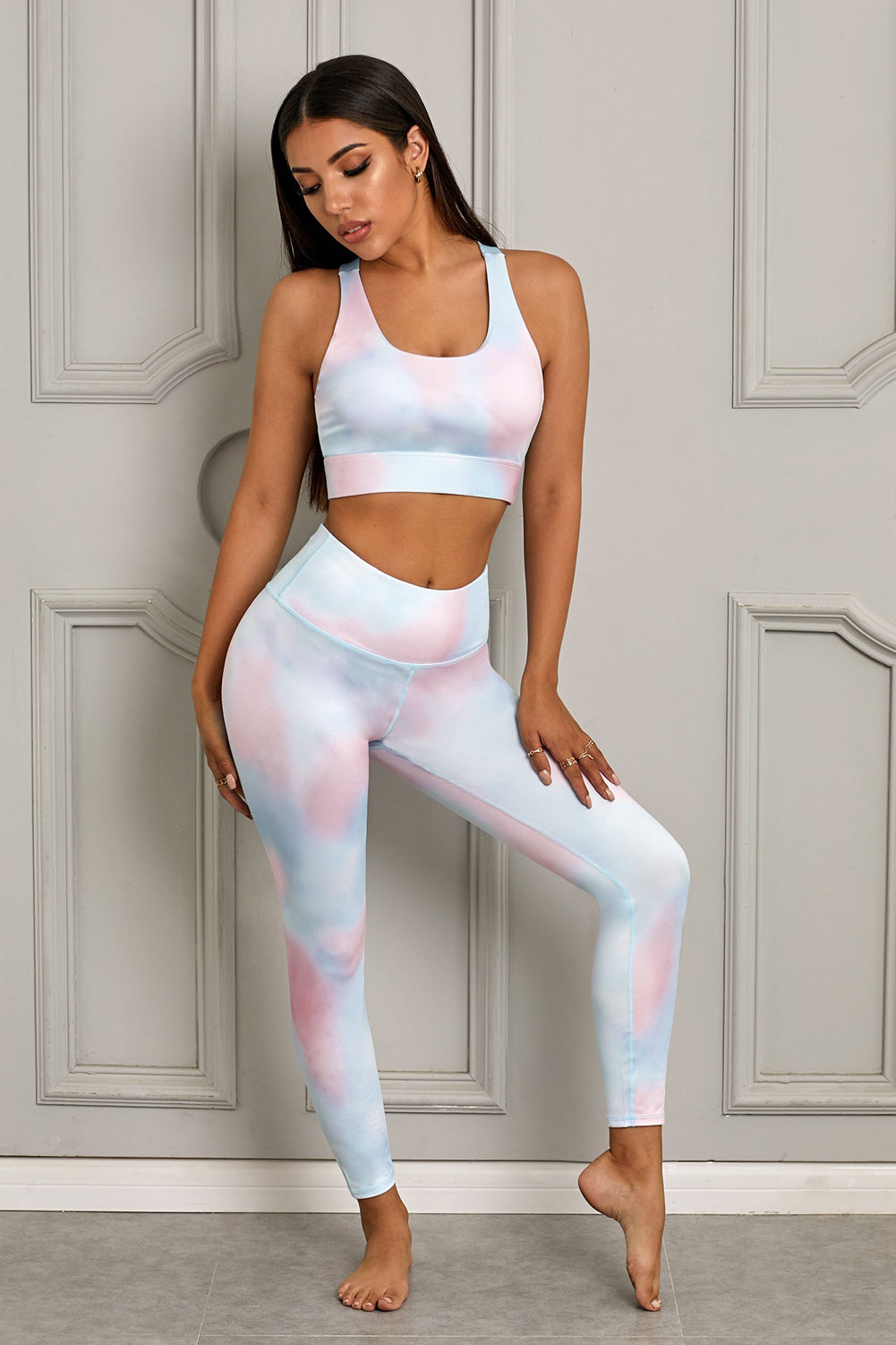 Sports Top and Leggings Set